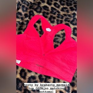 Booty By Brabants mermaid red top OSFM never worn